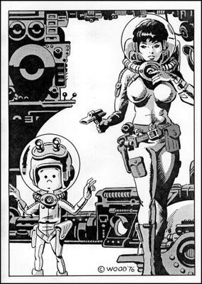 Wally Wood's Visionary Art Wally Wood space girl - vavoom!
