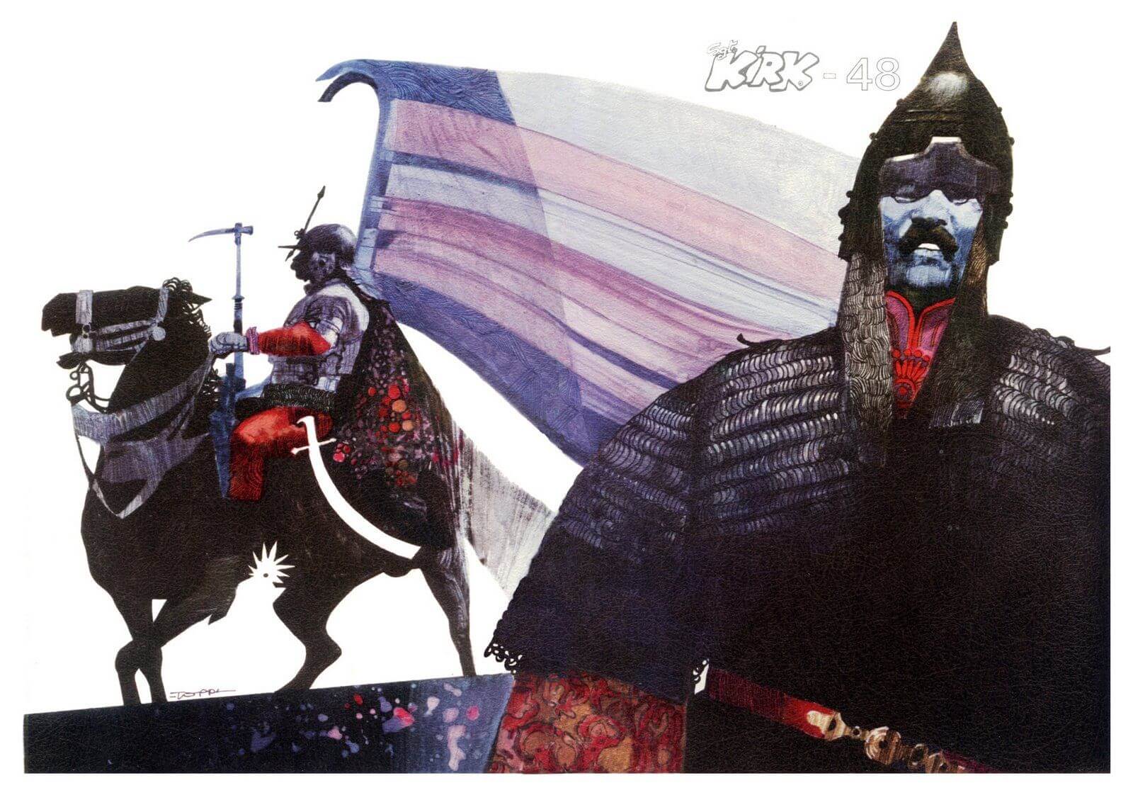 Sergio Toppi's visual Art copertina per Sgt. Kirk, 1975 n°48