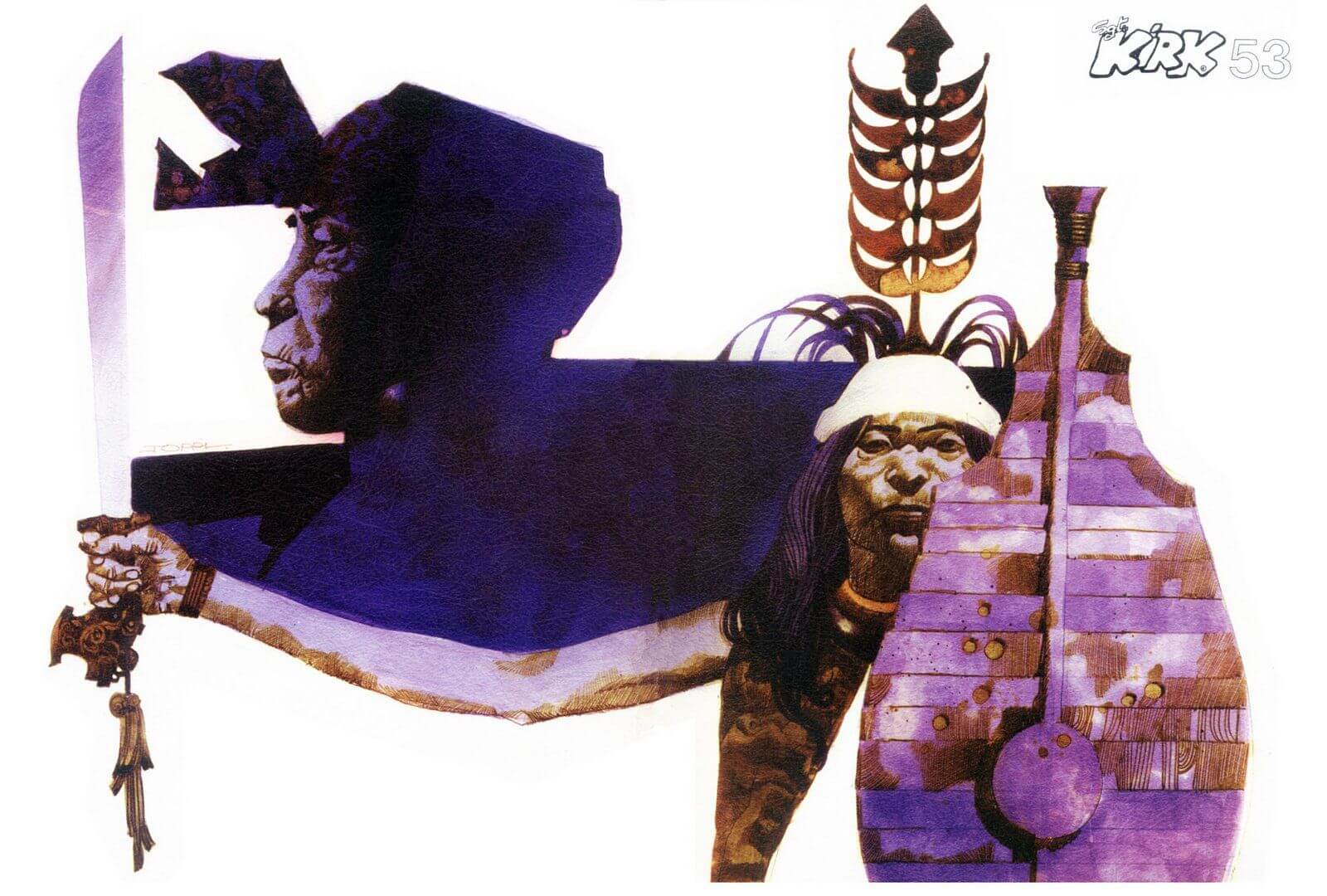 Sergio Toppi's visual Art copertina per Sgt. Kirk, 1975 n°53