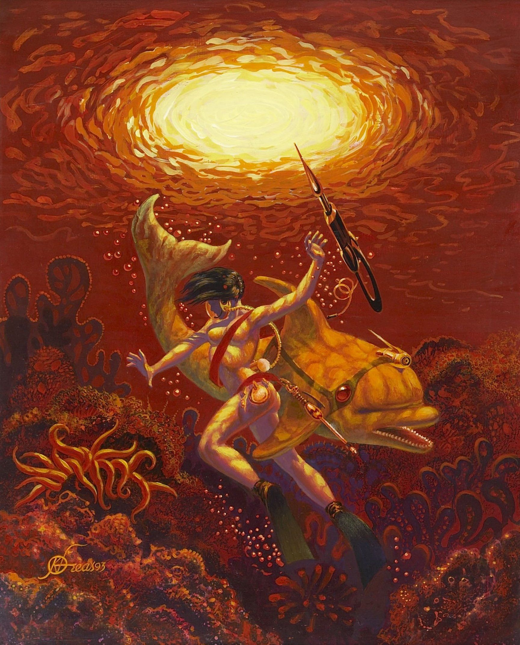 Kelly Freas's visual Art frank kelly freas - startide rising