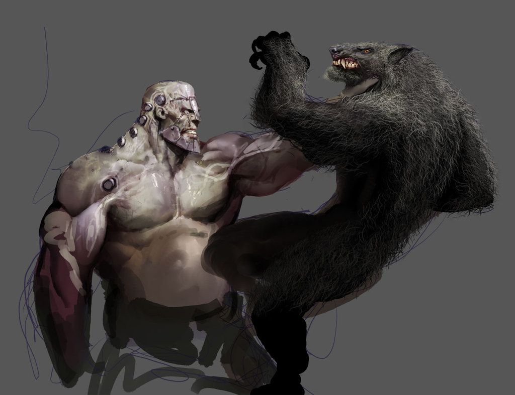 Stjepan Šejić's visual Art frank smash wolfie by nebezial