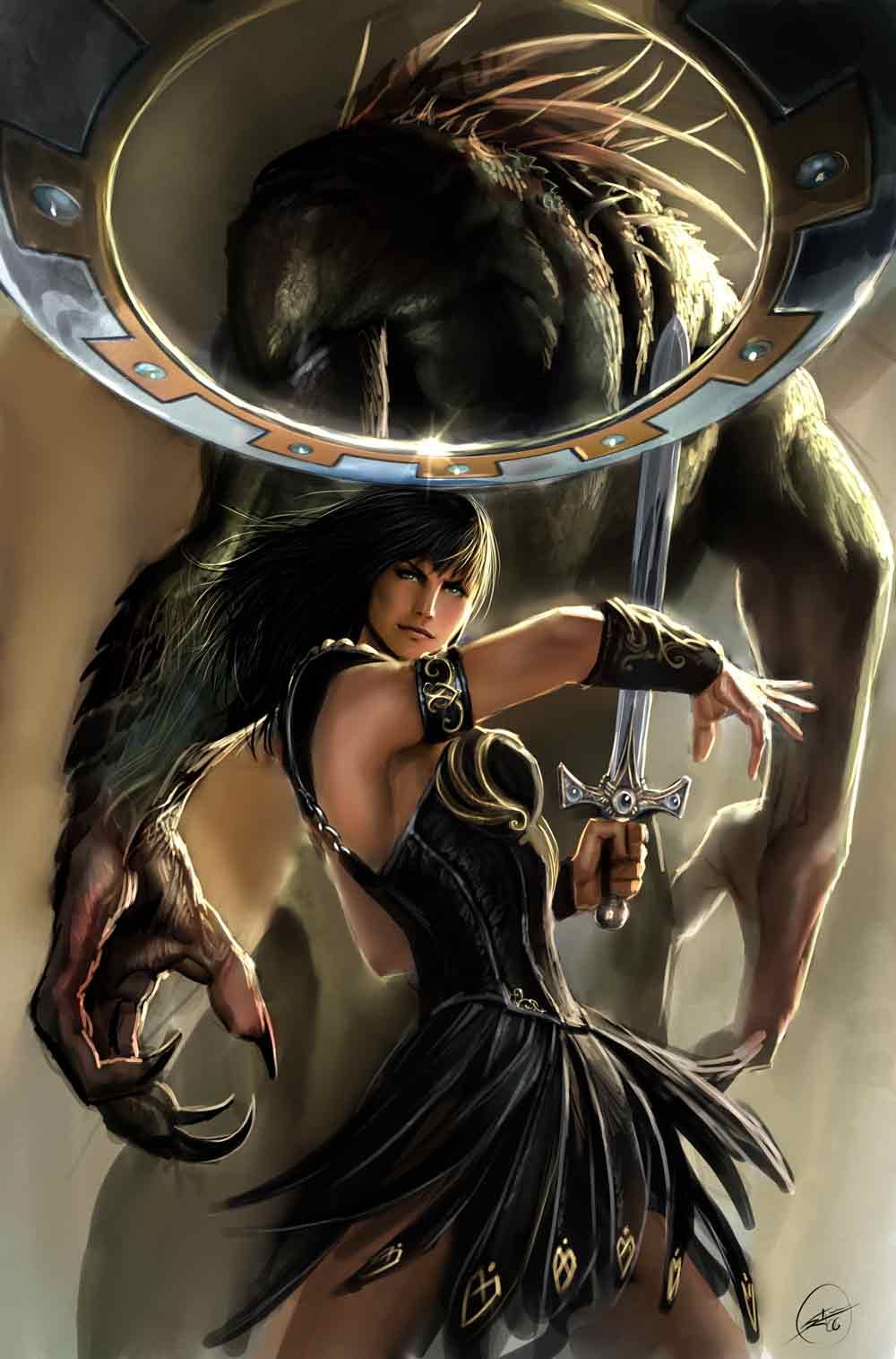 Stjepan Šejić's visual Art xena old cover by nebezial