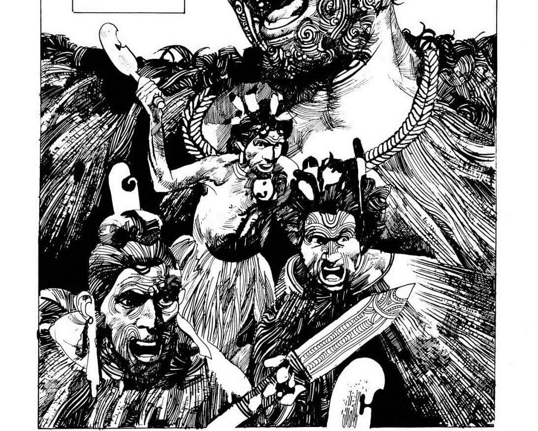 Sergio Toppi's visual Art Фрагмент страницы из графического романа Серджо Топпи «Коллекционер»