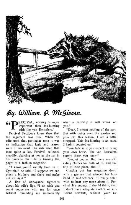 Lawrence Sterne Stevens's Illustration And Book Covers Art Lawrence Sterne Stevens, Some Wolves Can't Kill by William P. McGovern, Amazing Stories 51-09, p.108.