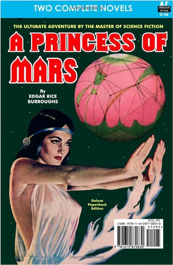 Lawrence Sterne Stevens's Illustration And Book Covers Art A Lawrence Sterne Stevens babe (Famous Fantastic Mysteries 49-08) superimposed on a different background. Armchair Fiction edition of A Princess of Mars by Edgar Rice Burroughs. It was a double-novel with Captive of the Centaurianess by Poul Anderson. Published in 2012.