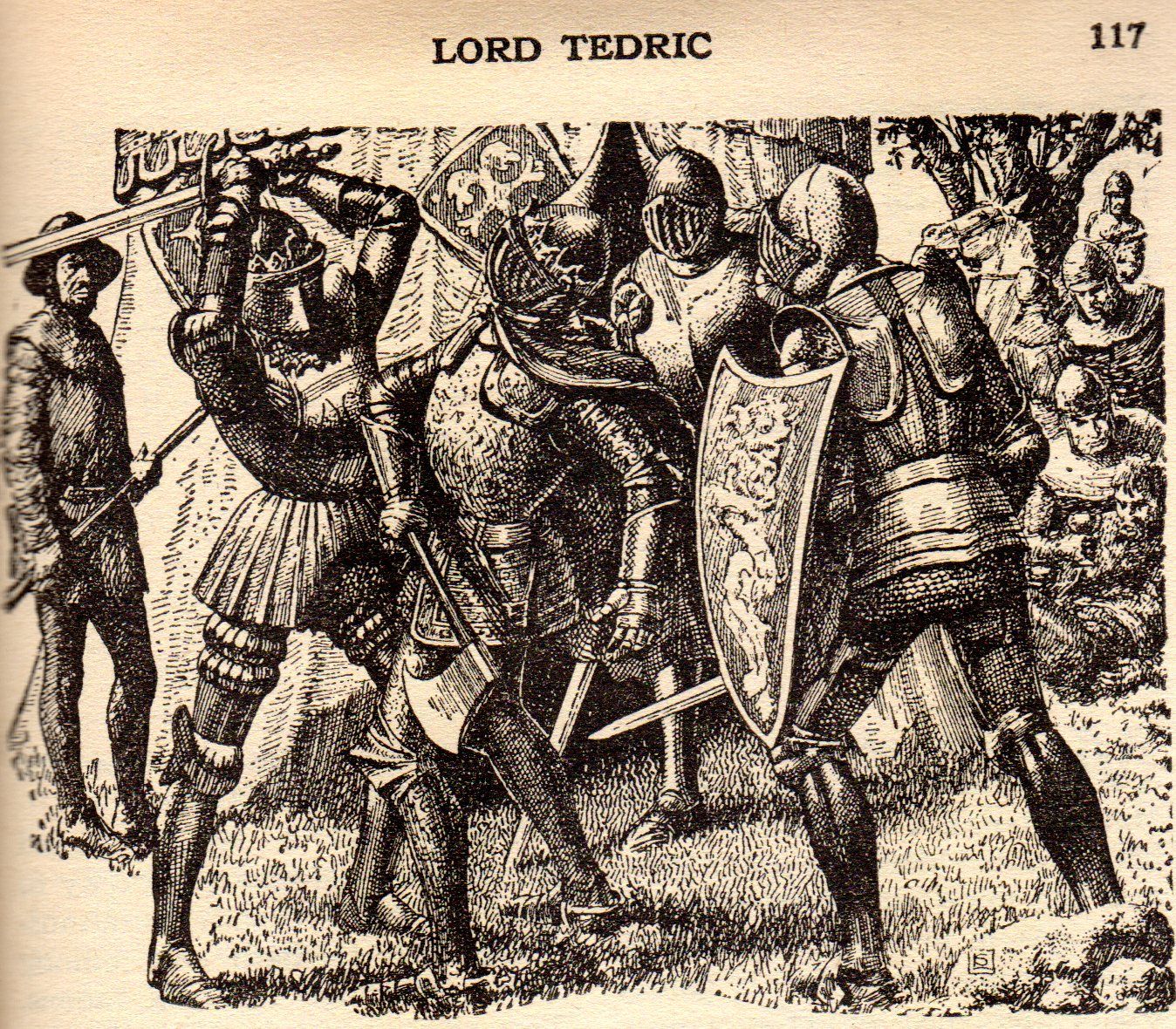 Lawrence Sterne Stevens's Illustration And Book Covers Art Lawrence Sterne Stevens, Lord Tedric by Edward E. Smith, Ph.D., Universe SF 54-03, p.117.