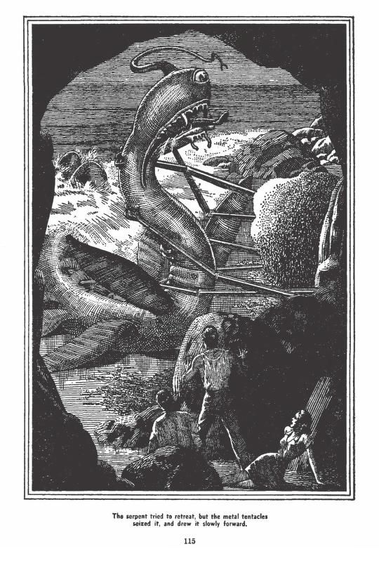 Lawrence Sterne Stevens's Illustration And Book Covers Art Lawrence Sterne Stevens, Platinum by Owen Oliver, Fantastic Novels 49-09, p.115.