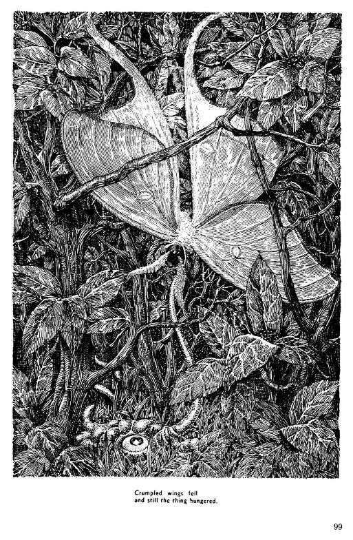 Lawrence Sterne Stevens's Illustration And Book Covers Art Lawrence Sterne Stevens, Blight by L. Major Reynolds, Famous Fantastic Mysteries 52-02, p.99.