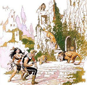 Frank Frazetta's Visual Art Frank Frazetta, The Lost Continent (AKA Beyond Thirty) by ERB, Ace Books, 1963.