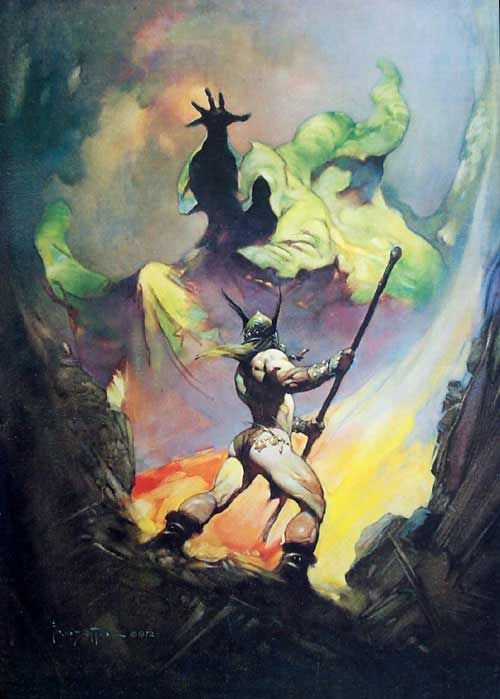 Frank Frazetta's Visual Art Frank Frazetta, The Norseman, used for the cover of Flashing Swords! #1, SF Book Club edition 1973.