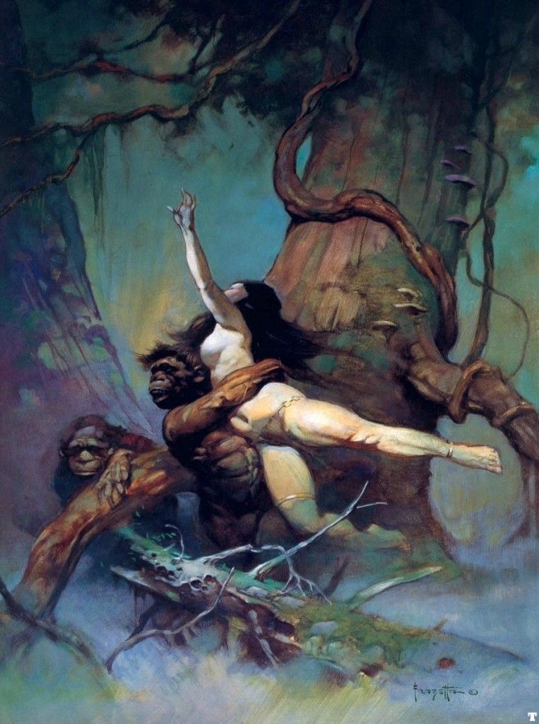 Frank Frazetta's Visual Art Frank Frazetta, Captive Princess, used for the cover of The People That Time Forgot by ERB 1973.