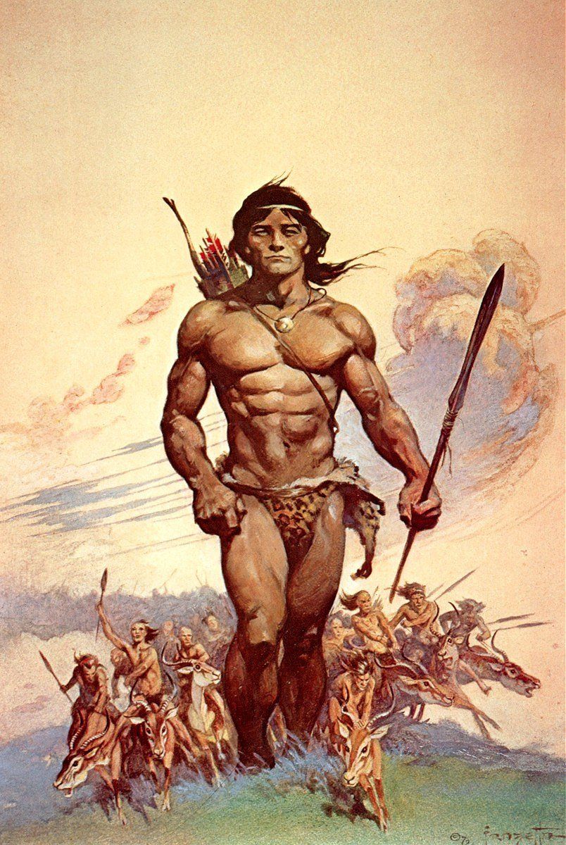 Frank Frazetta's Visual Art Frank Frazetta, T#10 Tarzan and the Ant Men by ERB. It's only use seems to be as a Rakuten Overdrive Classics to Go ebook cover, 2017.