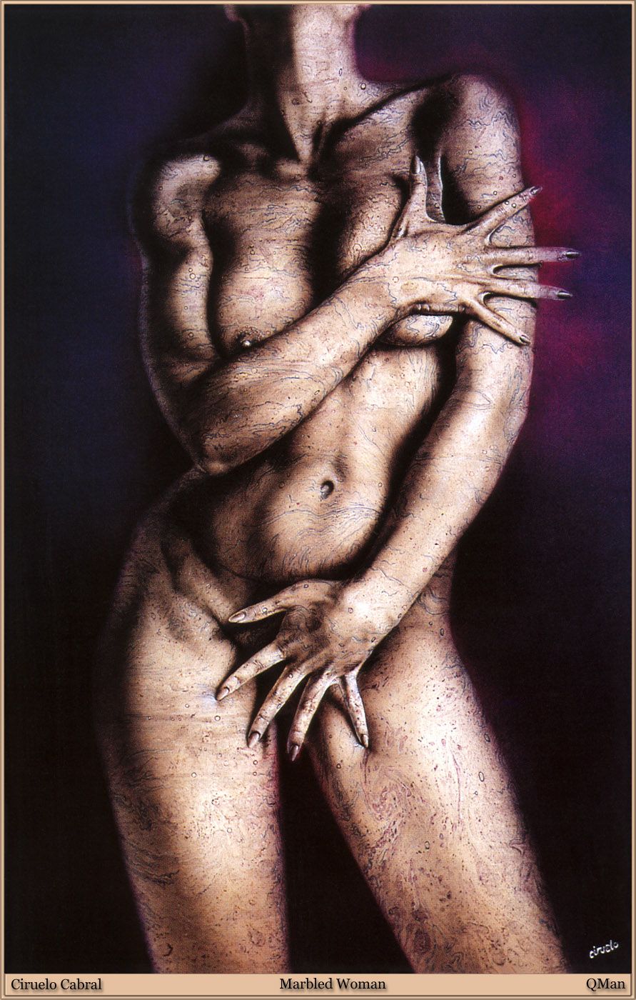 Ciruelo Cabral's Visual Art Ciruelo Cabral, Marbled Woman.