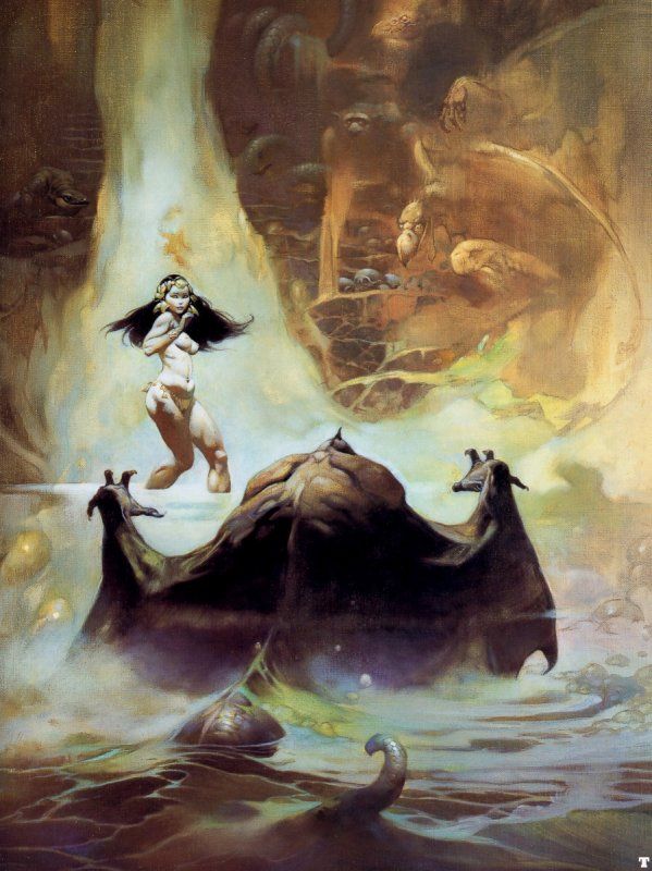 Frank Frazetta's Visual Art Frank Frazetta, At the Earth's Core by ERB, 1973.