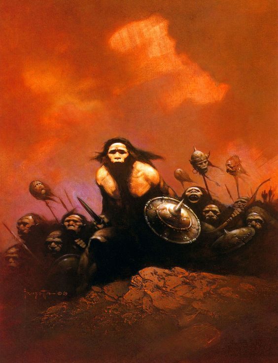Frank Frazetta's Visual Art Frank Frazetta, Bran Mak Morn by Robert E. Howard, Dell, 1969.