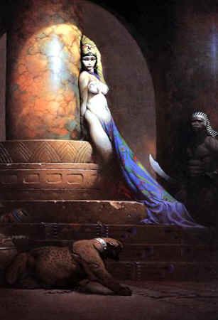 Frank Frazetta's Visual Art Frank_Frazetta, Egyptian Queen, used for the cover of Creepy #92.