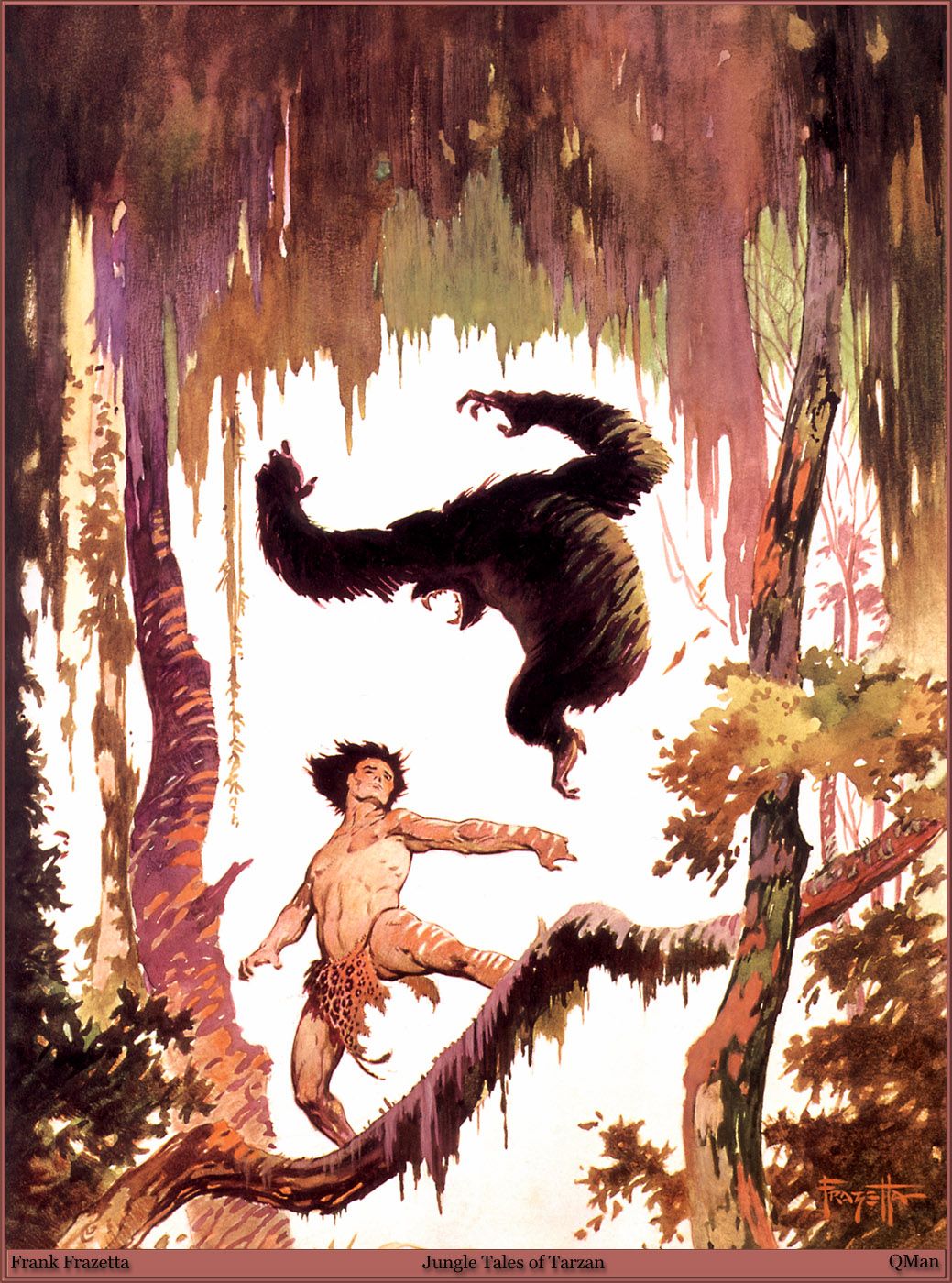Frank Frazetta's Visual Art Frank Frazetta, Jungle Tales of Tarzan by ERB, Ace Books 1963.