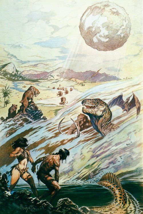 Frank Frazetta's Visual Art Frank Frazetta, Land of Terror by ERB, Ace Books 1964.