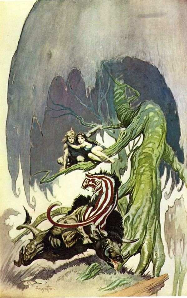 Frank Frazetta's Visual Art Frank Frazetta, Lost on Venus by ERB, 1963.