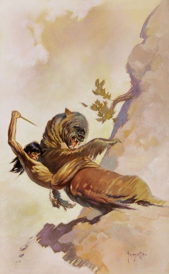 Frank Frazetta's Visual Art Frank Frazetta, Tarzan at the Earth's Core by ERB, 1963.