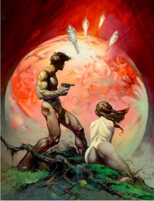Frank Frazetta's Visual Art Frank Frazetta, Time War by Lin Carter, 1974.