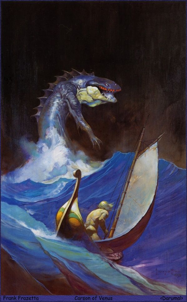 Frank Frazetta's Visual Art Frank Frazetta, clean cover for Carson of Venus by ERB.