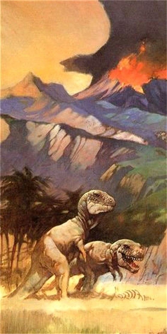 Frank Frazetta's Visual Art Frank Frazetta, detail of Savage World.