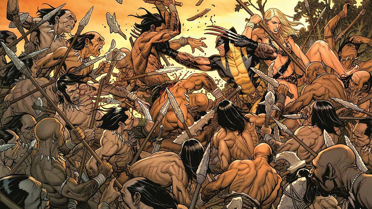 Frank Cho's Visual Art Savage Wolverine and Jungle Queen by Frank Cho *