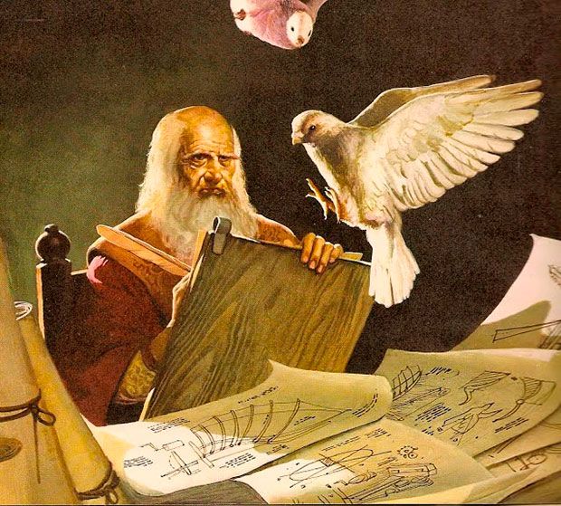 Vicente Segrelles's Visual Art Vicente Segrelles, The History of Flight: Leonardo da Vinci.